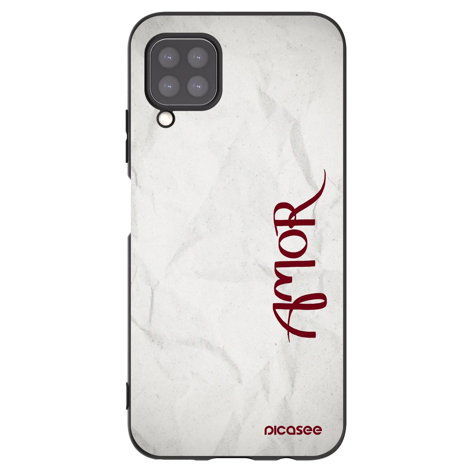 Picasee silikonowe czarne etui na Huawei P40 Lite - Amor