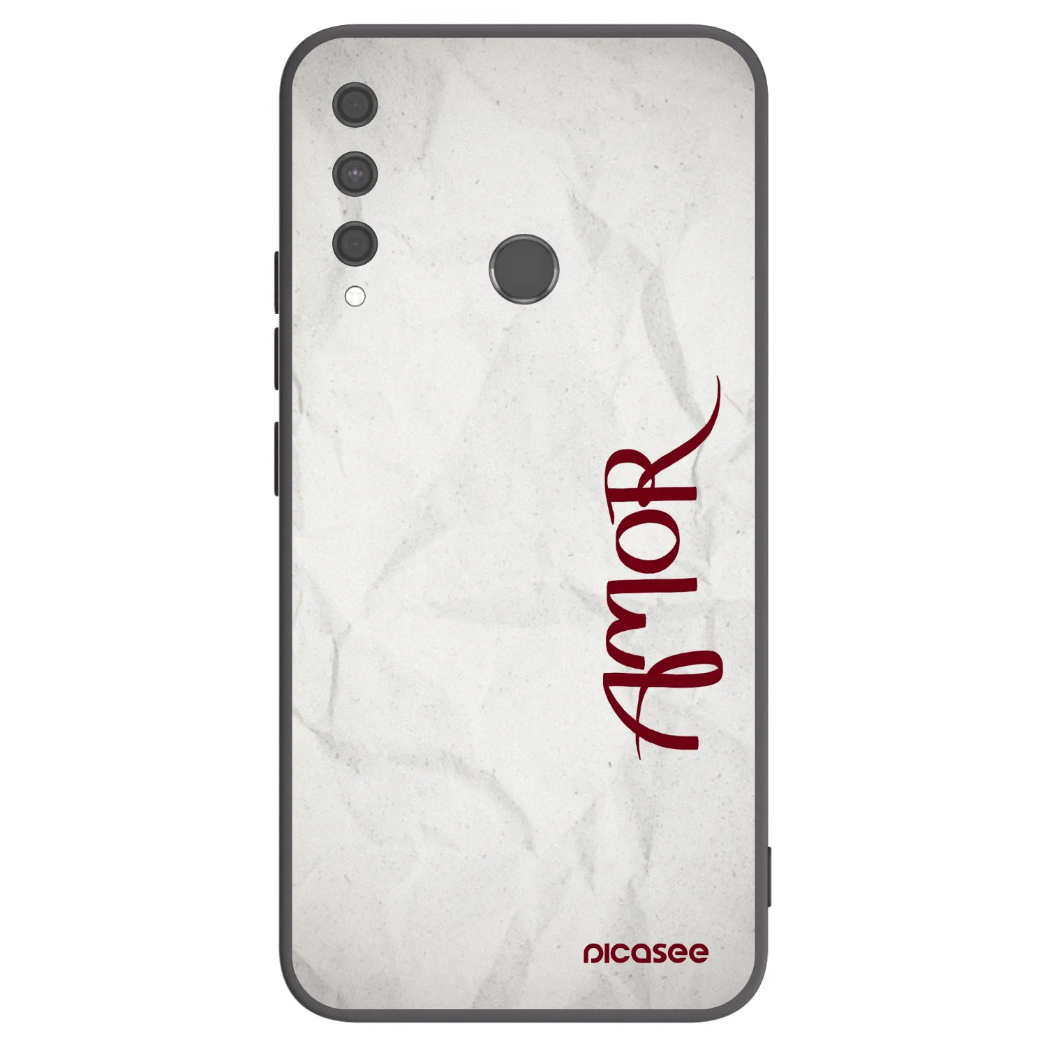 Picasee silikonowe czarne etui na Huawei P40 Lite E - Amor