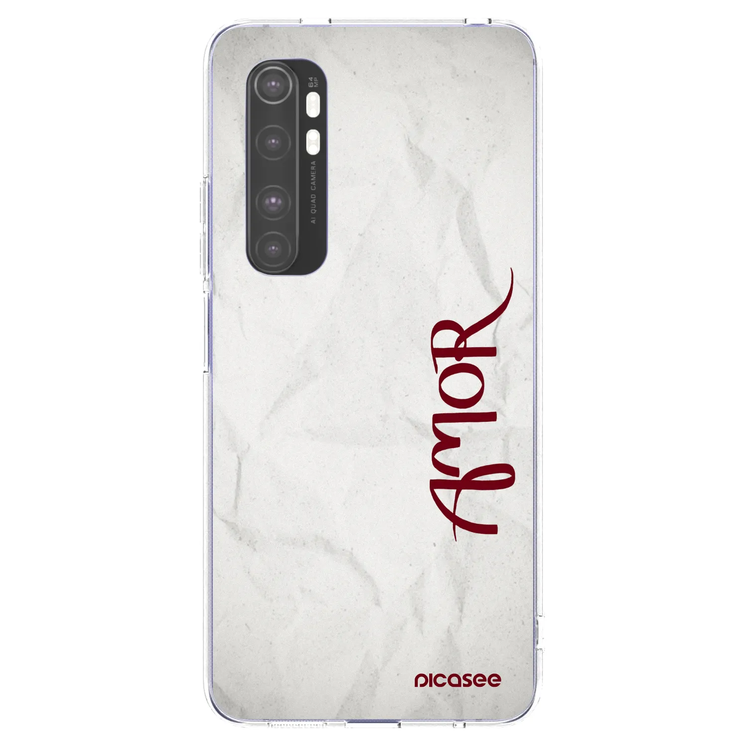 Picasee silikonowe przeźroczyste etui na Xiaomi Mi Note 10 Lite - Amor