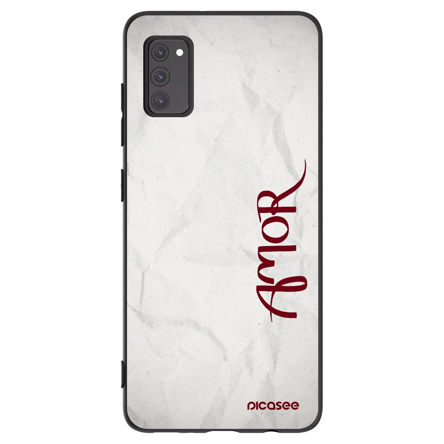 Picasee silikonowe czarne etui na Samsung Galaxy A41 A415F - Amor