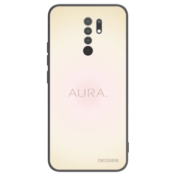 Picasee silikonowe czarne etui na Xiaomi Redmi 9 - Aura