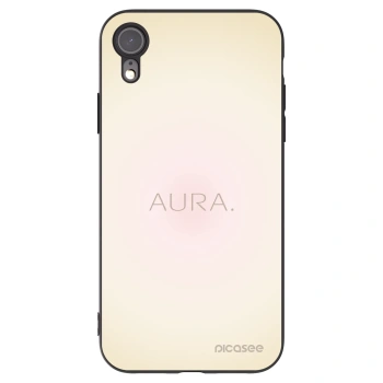Picasee silikonowe czarne etui na Apple iPhone XR - Aura