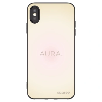 Picasee silikonowe czarne etui na Apple iPhone XS Max - Aura