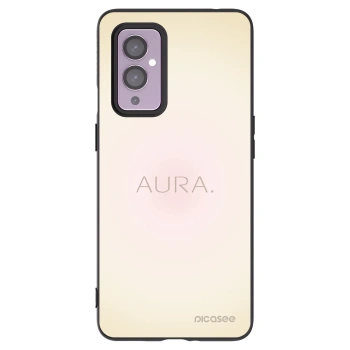 Picasee silikonowe czarne etui na OnePlus 9 - Aura