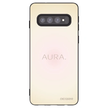 Picasee silikonowe czarne etui na Samsung Galaxy S10 G973 - Aura