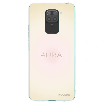Picasee silikonowe czarne etui na Xiaomi Redmi Note 9 - Aura