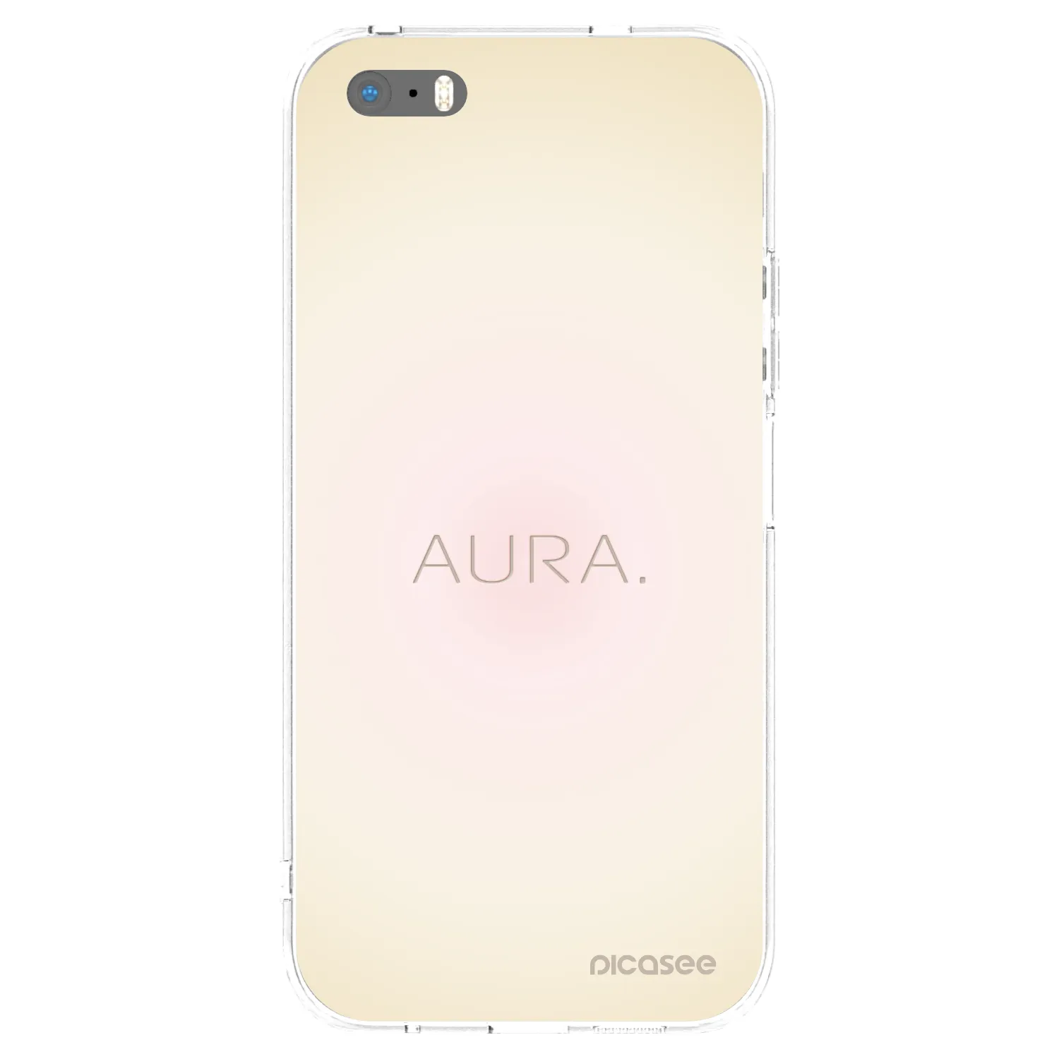 Picasee silikonowe przeźroczyste etui na Apple iPhone 5/5S/SE - Aura