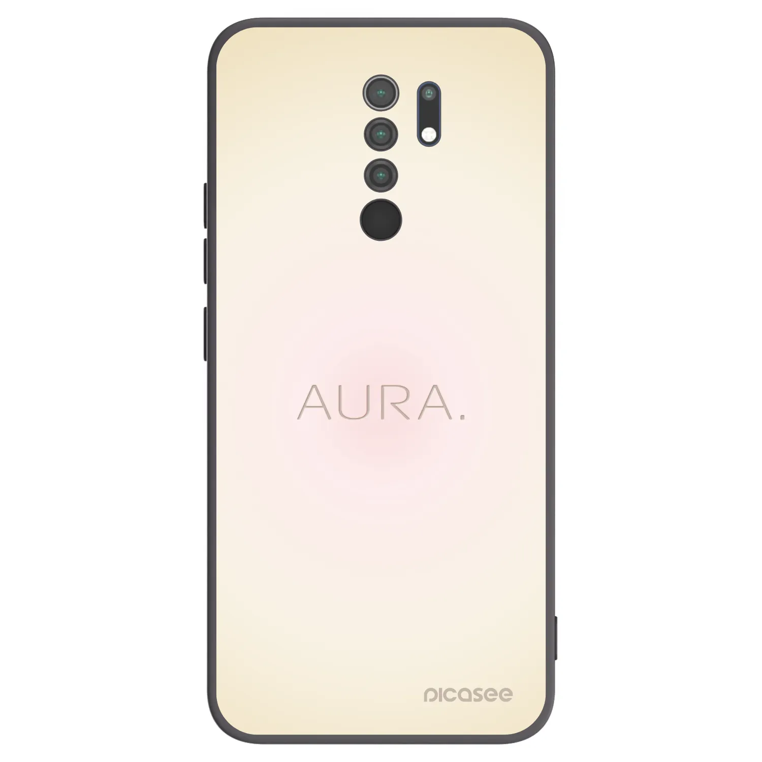 Picasee silikonowe czarne etui na Xiaomi Redmi 9 - Aura