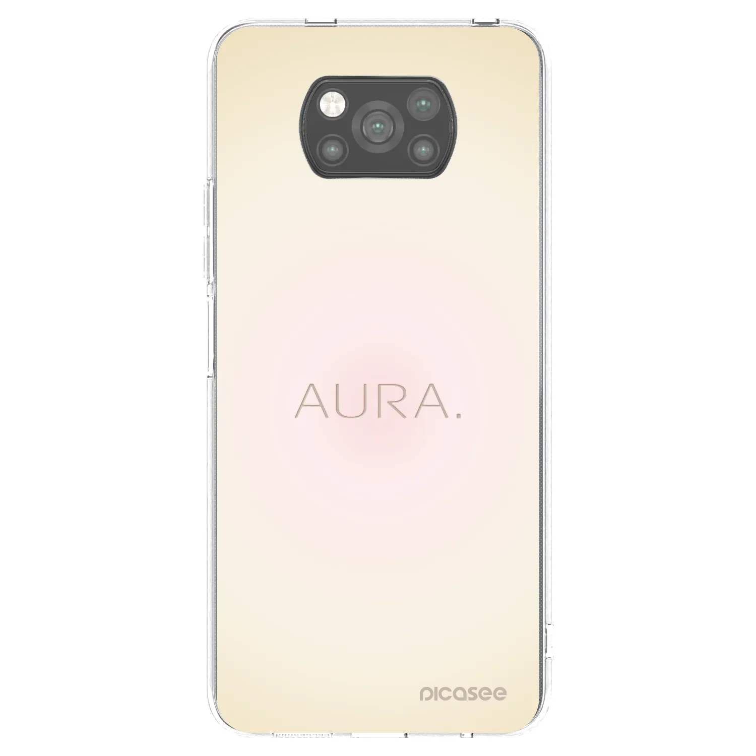 Picasee silikonowe czarne etui na Xiaomi Poco X3 - Aura