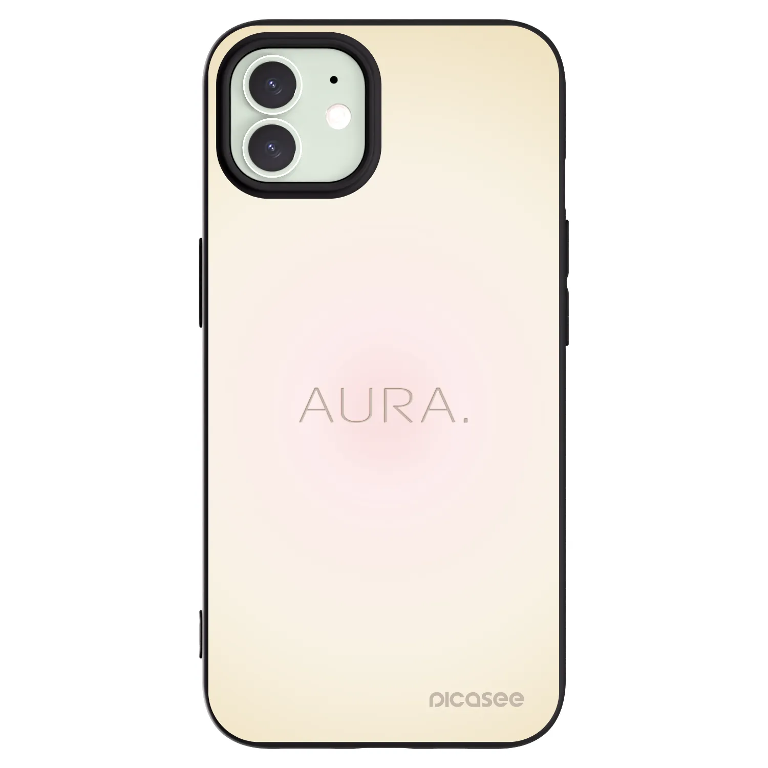 Picasee silikonowe czarne etui na Apple iPhone 12 - Aura