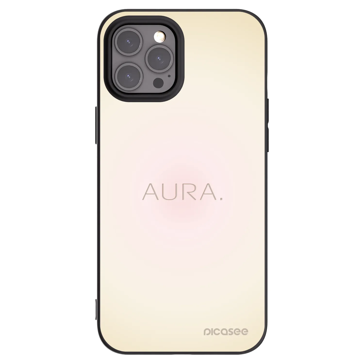 Picasee silikonowe czarne etui na Apple iPhone 12 Pro Max - Aura