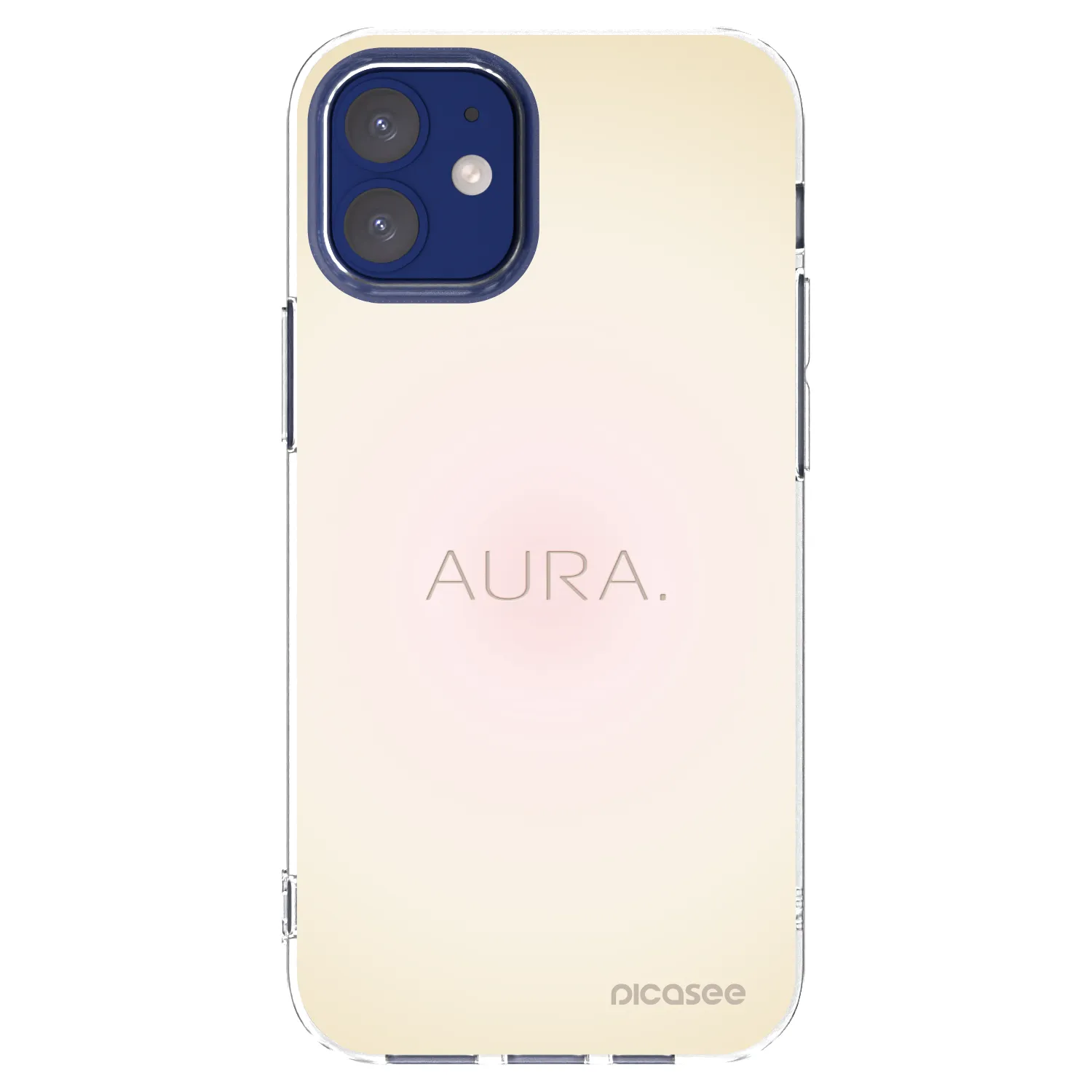 Picasee silikonowe przeźroczyste etui na Apple iPhone 12 mini - Aura