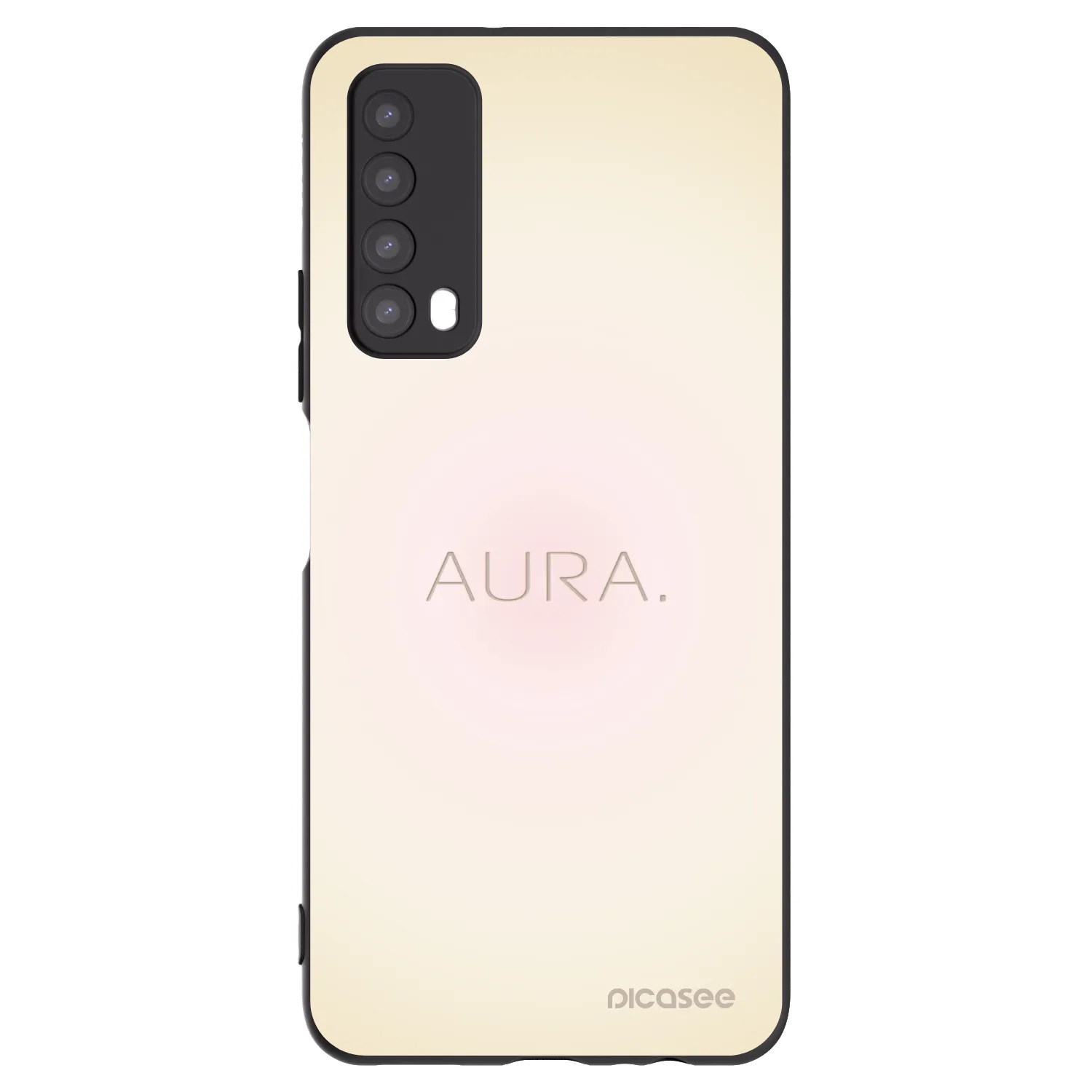 Picasee silikonowe czarne etui na Huawei P Smart 2021 - Aura