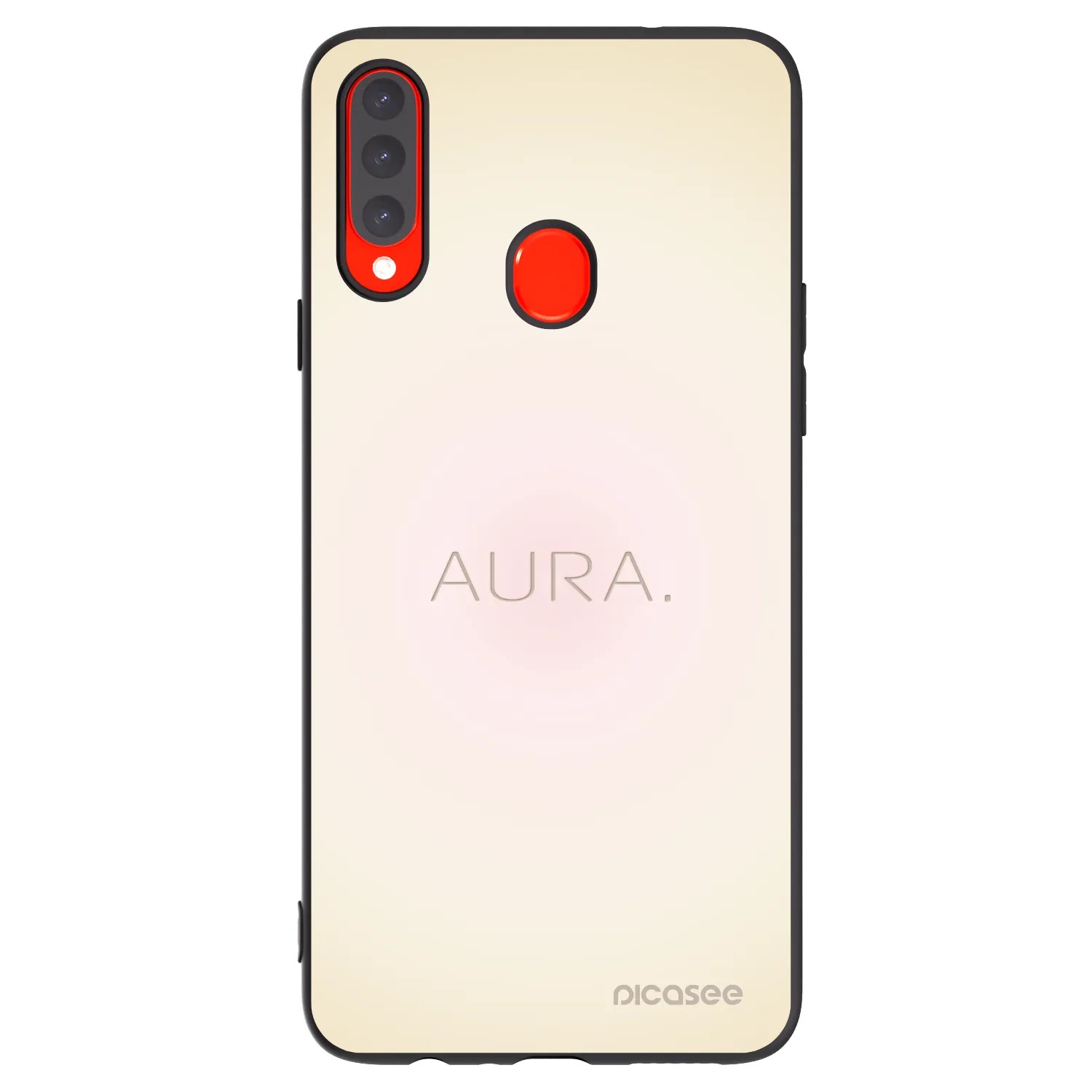 Picasee silikonowe czarne etui na Samsung Galaxy A20s - Aura