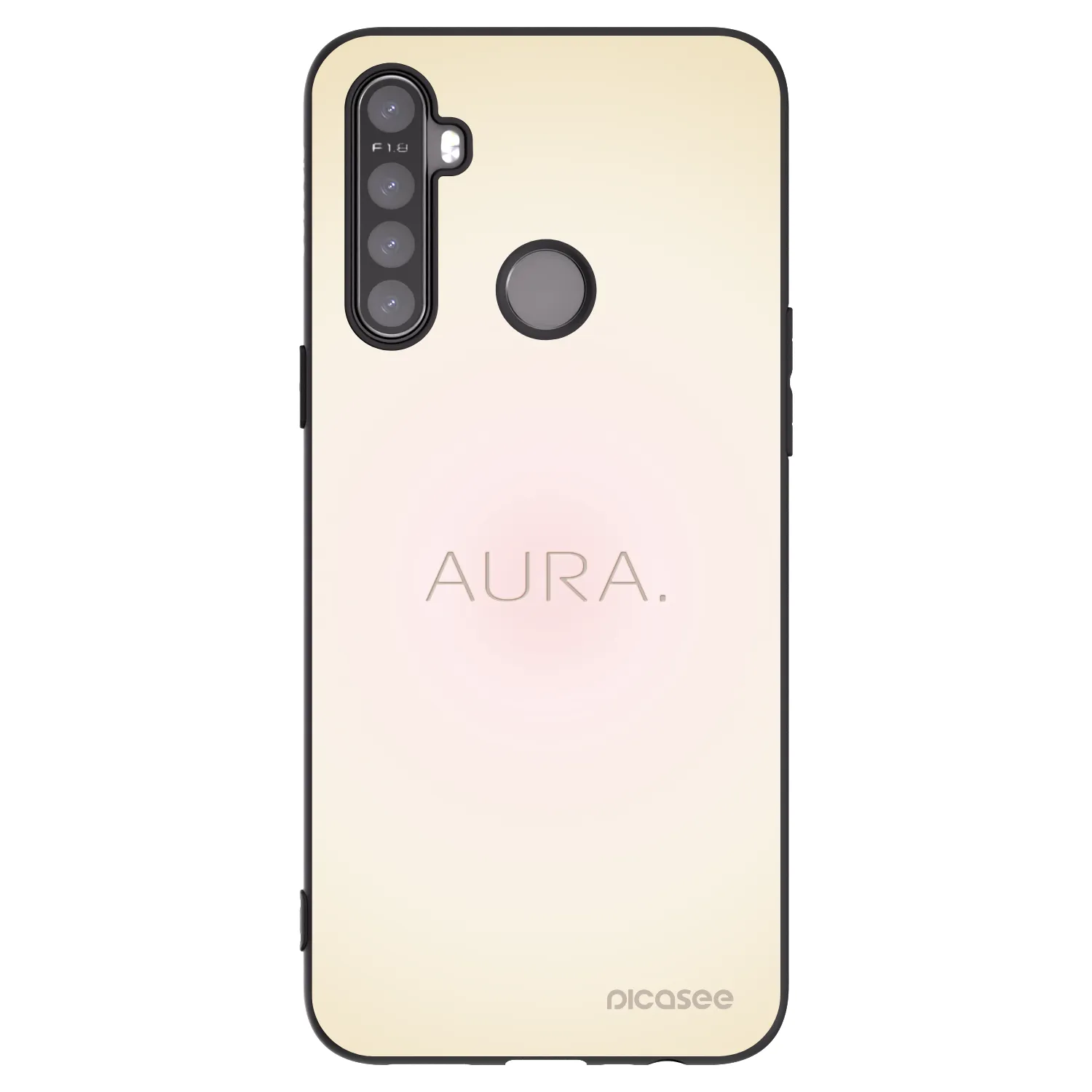 Picasee silikonowe czarne etui na Realme 6i - Aura