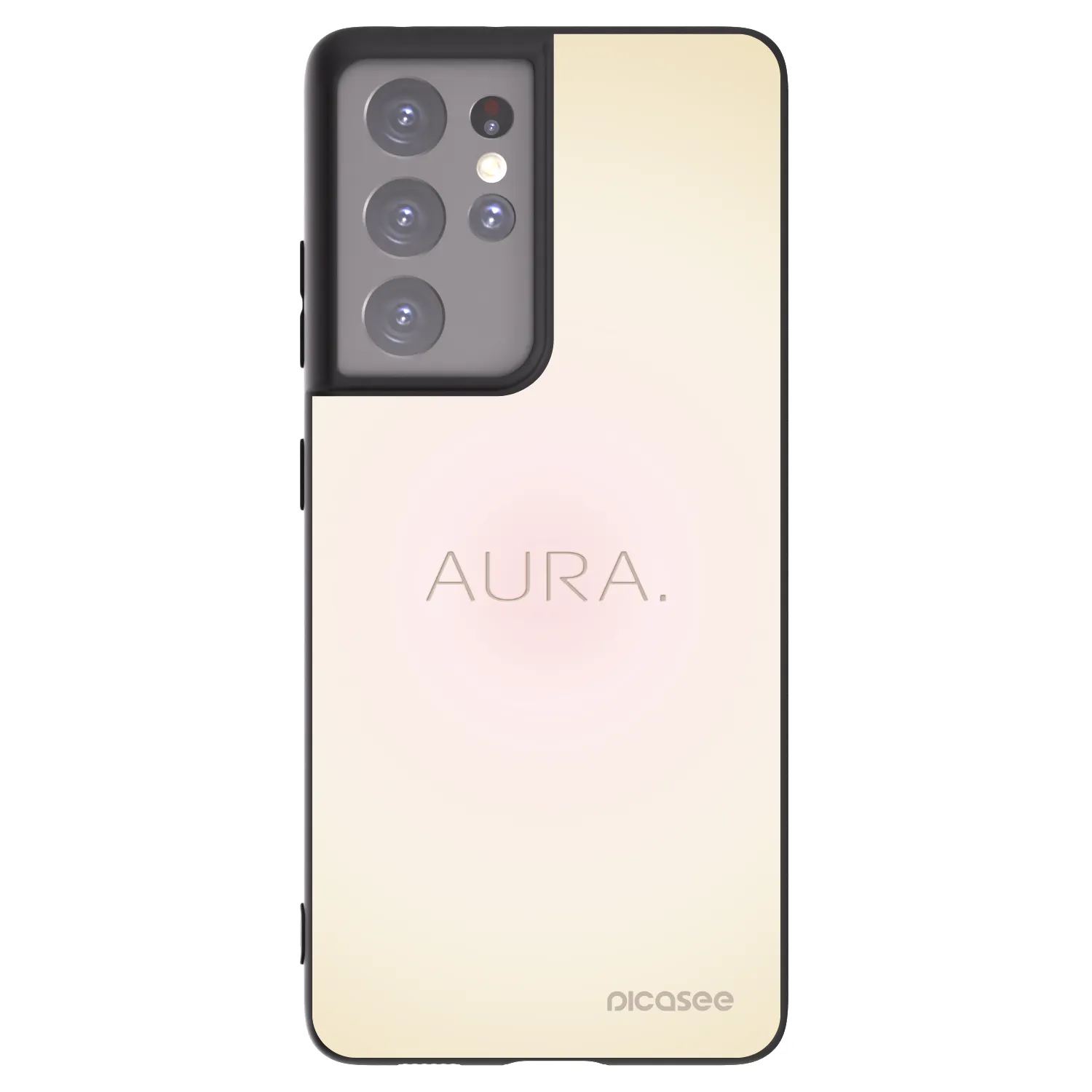 Picasee silikonowe czarne etui na Samsung Galaxy S21 Ultra 5G G998B - Aura