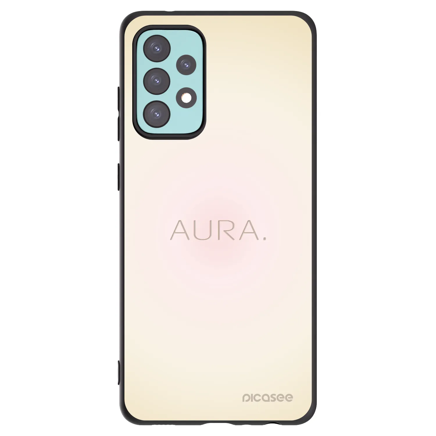 Picasee silikonowe czarne etui na Samsung Galaxy A72 A725F - Aura