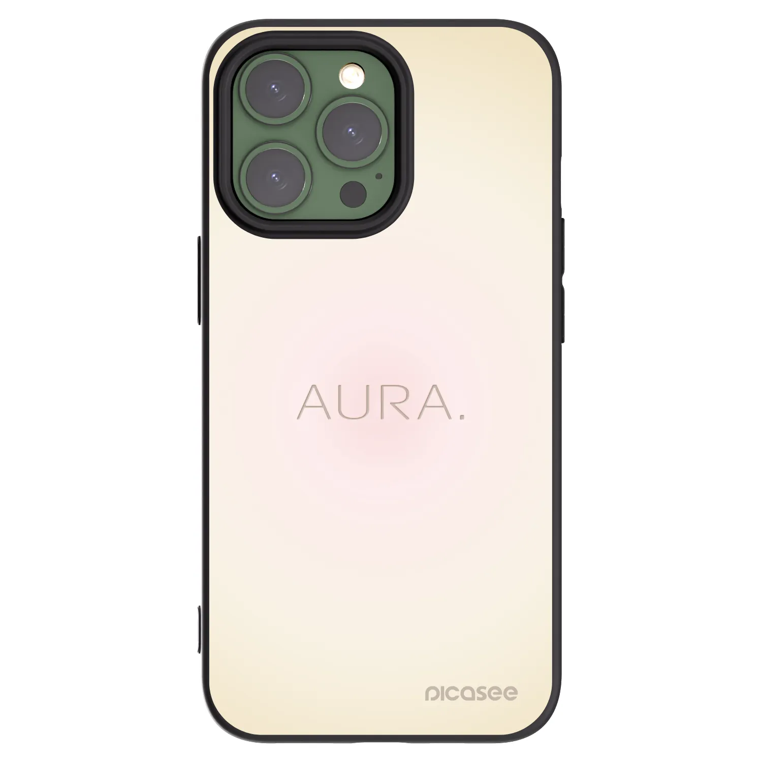 Picasee silikonowe czarne etui na Apple iPhone 13 Pro - Aura
