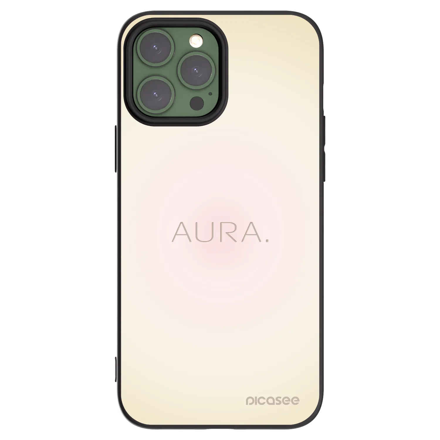 Picasee silikonowe czarne etui na Apple iPhone 13 Pro Max - Aura
