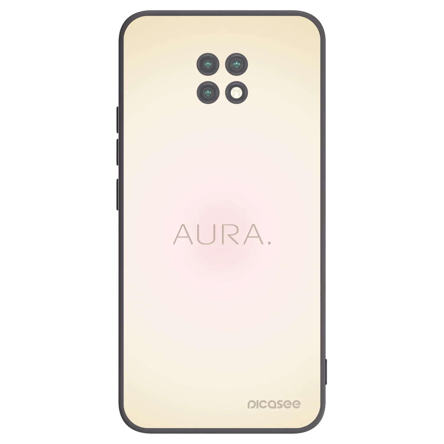 Picasee silikonowe czarne etui na Xiaomi Redmi Note 9T - Aura