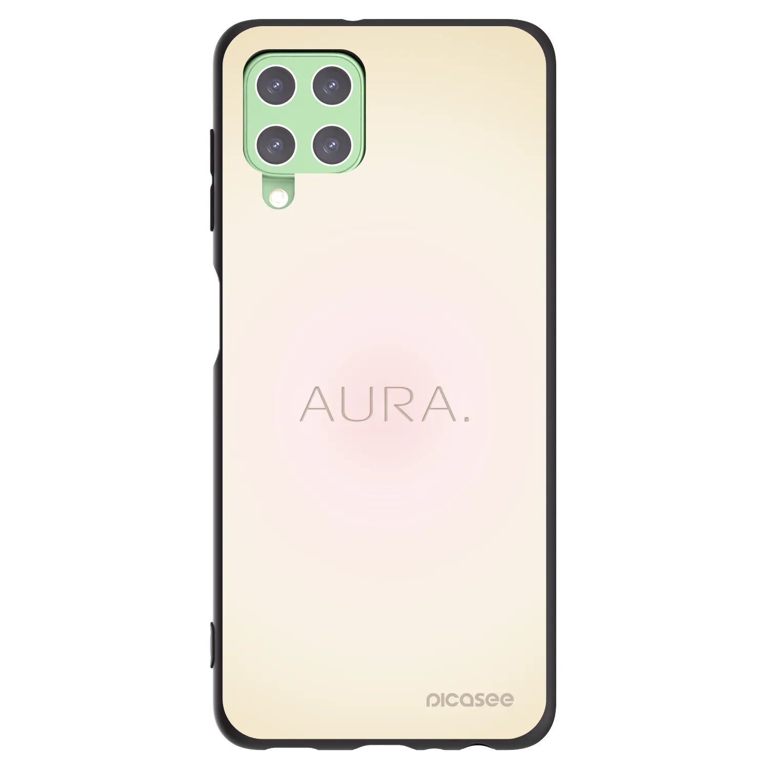 Picasee silikonowe czarne etui na Samsung Galaxy A22 A225F 4G - Aura