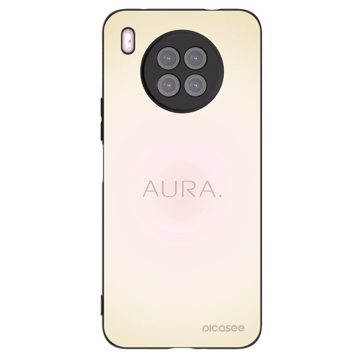 Picasee silikonowe czarne etui na Huawei Nova 8i - Aura