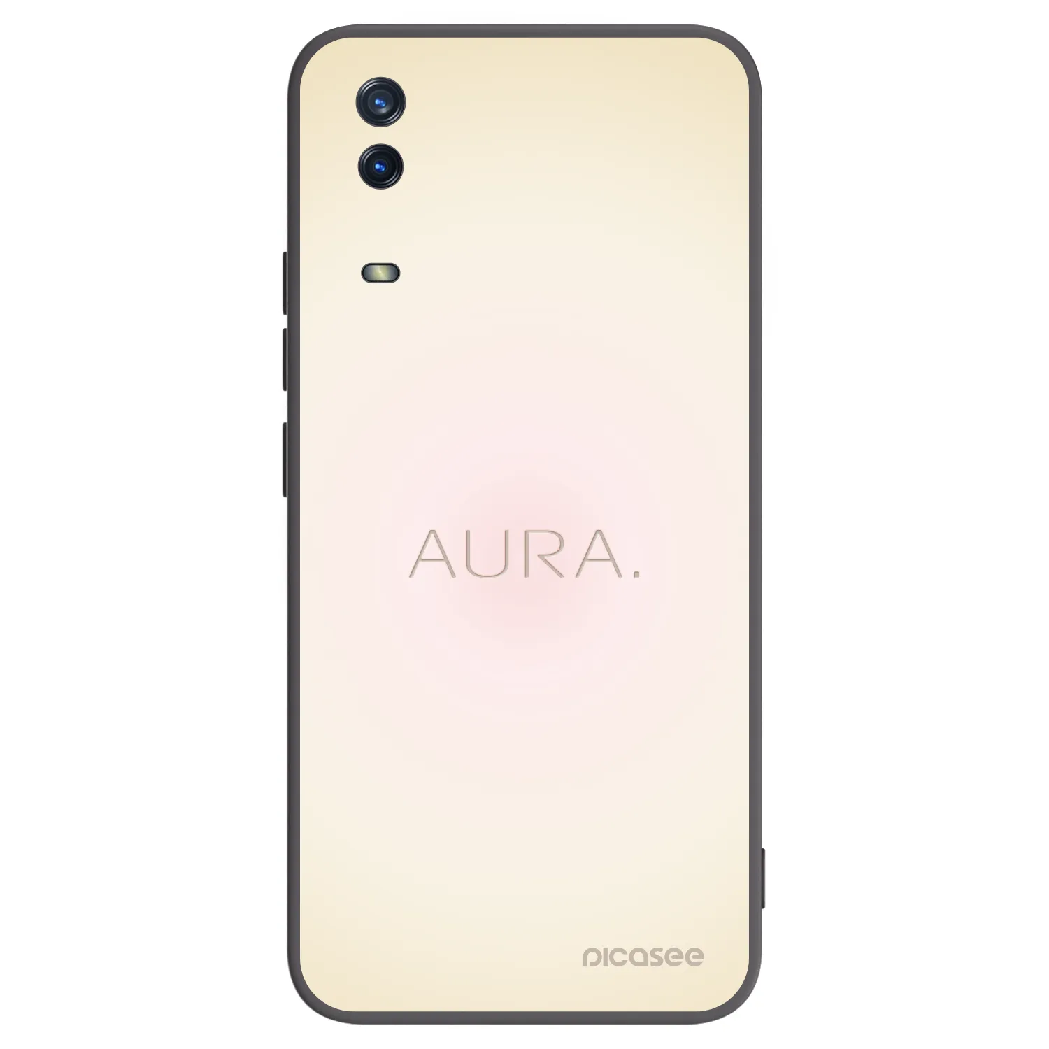 Picasee silikonowe czarne etui na Vivo Y11s - Aura