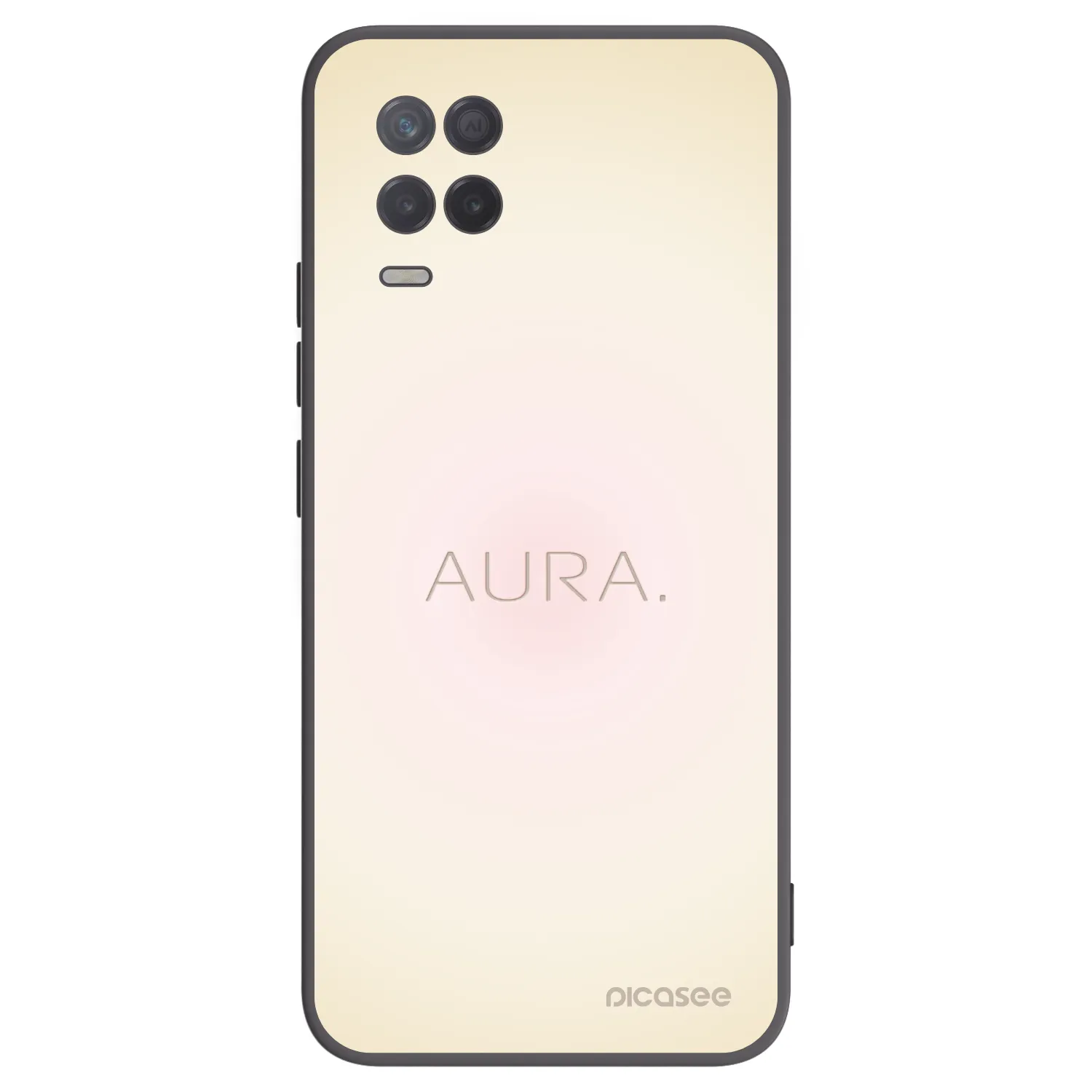Picasee silikonowe czarne etui na Realme 8 5G - Aura