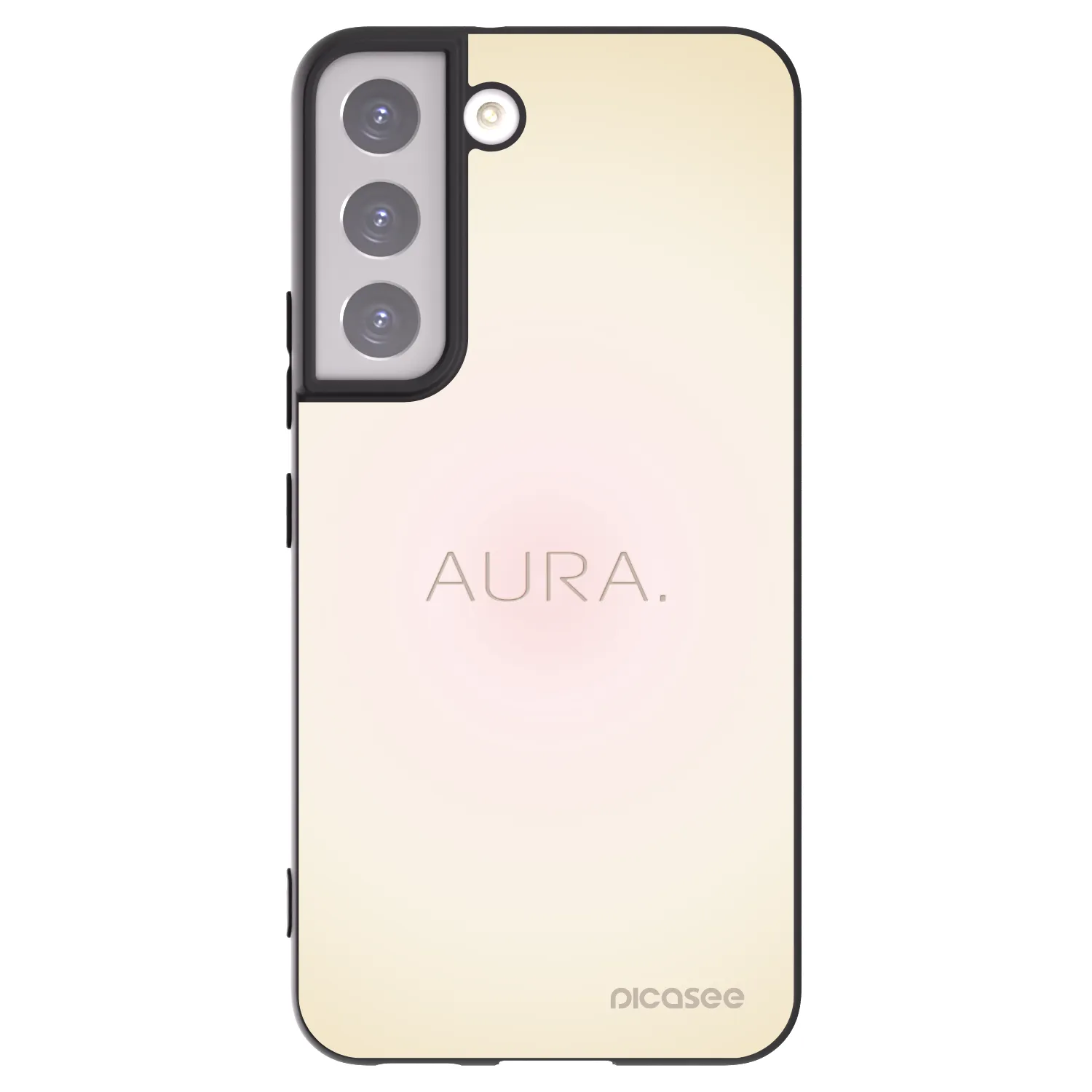 Picasee silikonowe czarne etui na Samsung Galaxy S22 5G - Aura