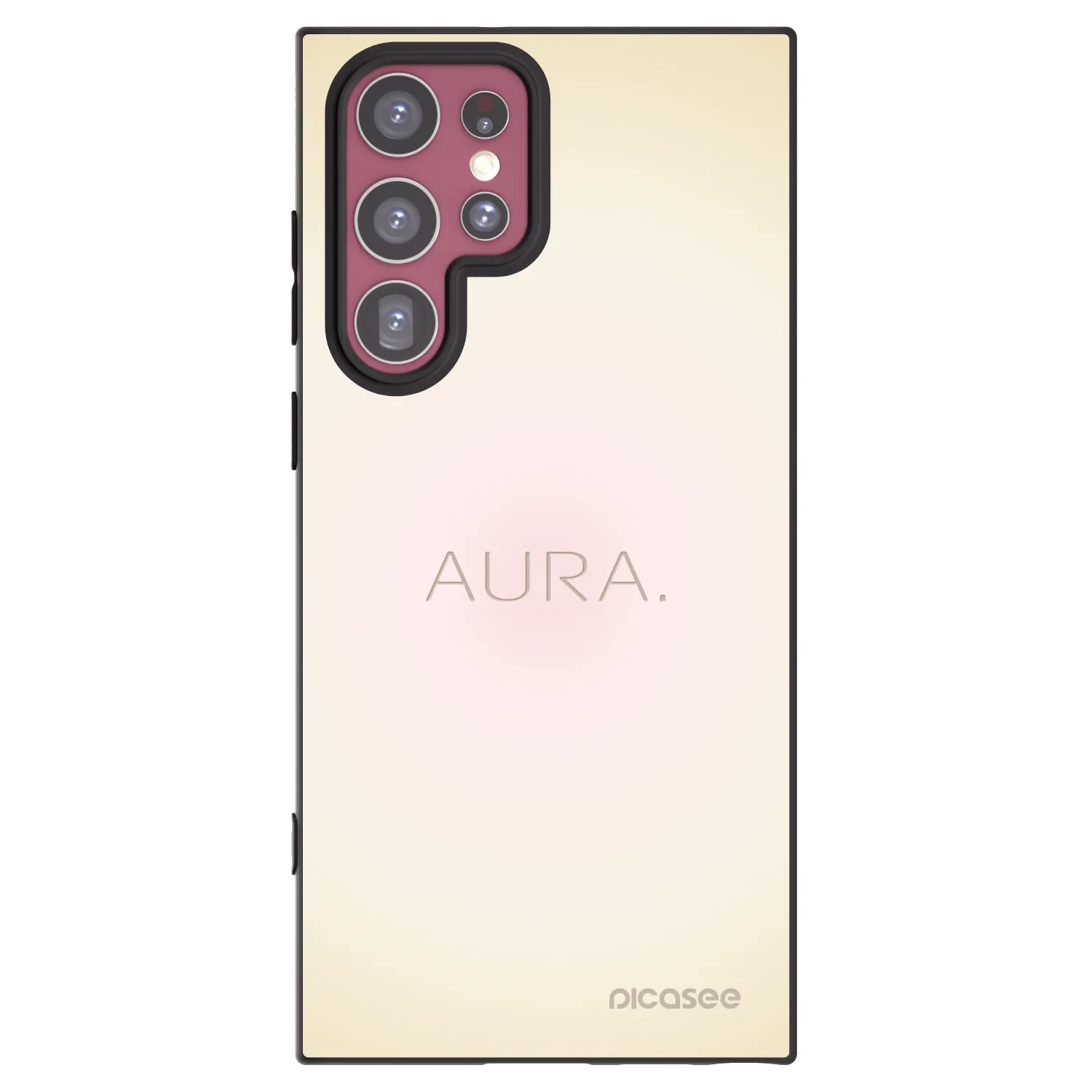 Picasee silikonowe czarne etui na Samsung Galaxy S22 Ultra 5G - Aura