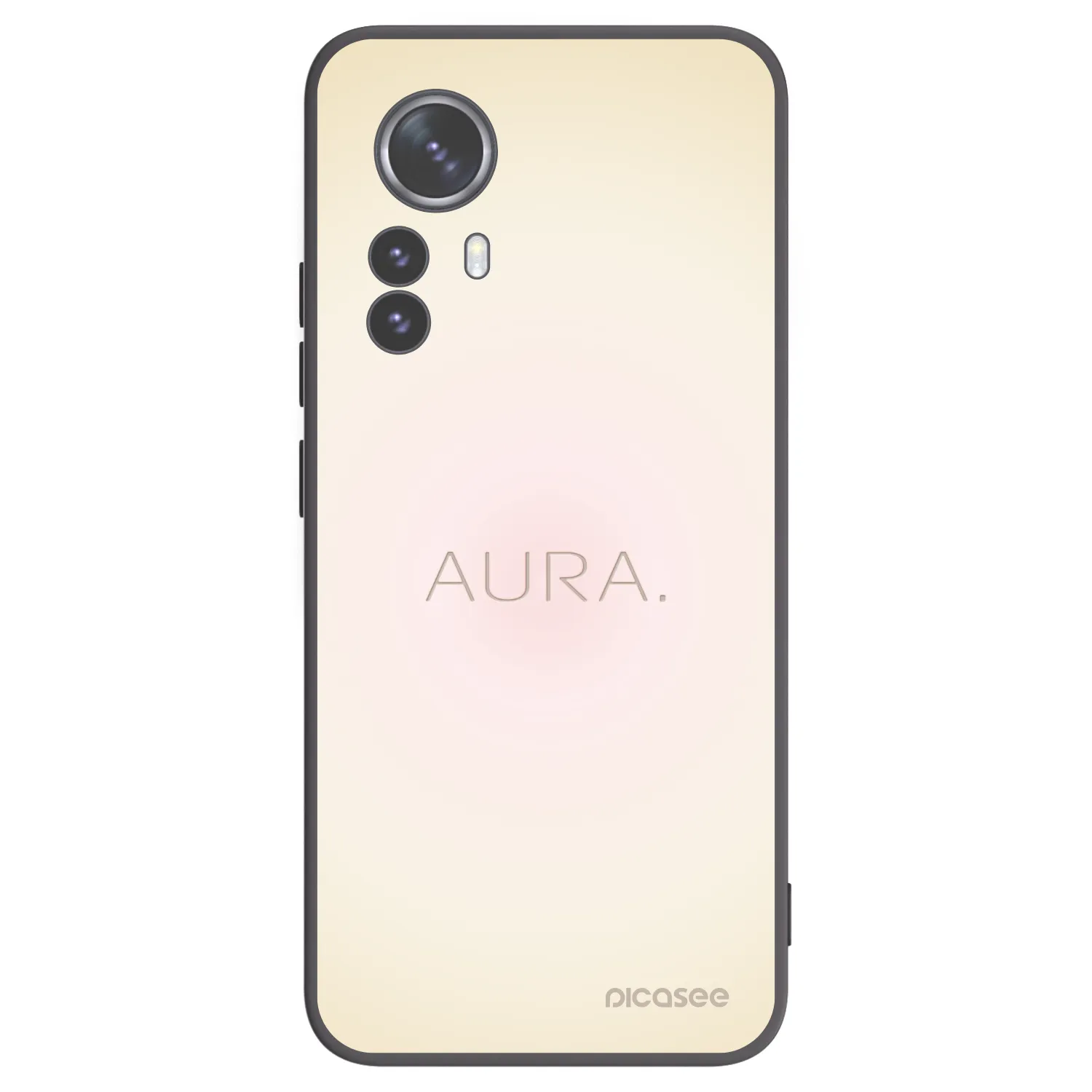 Picasee silikonowe czarne etui na Xiaomi 12 Pro - Aura