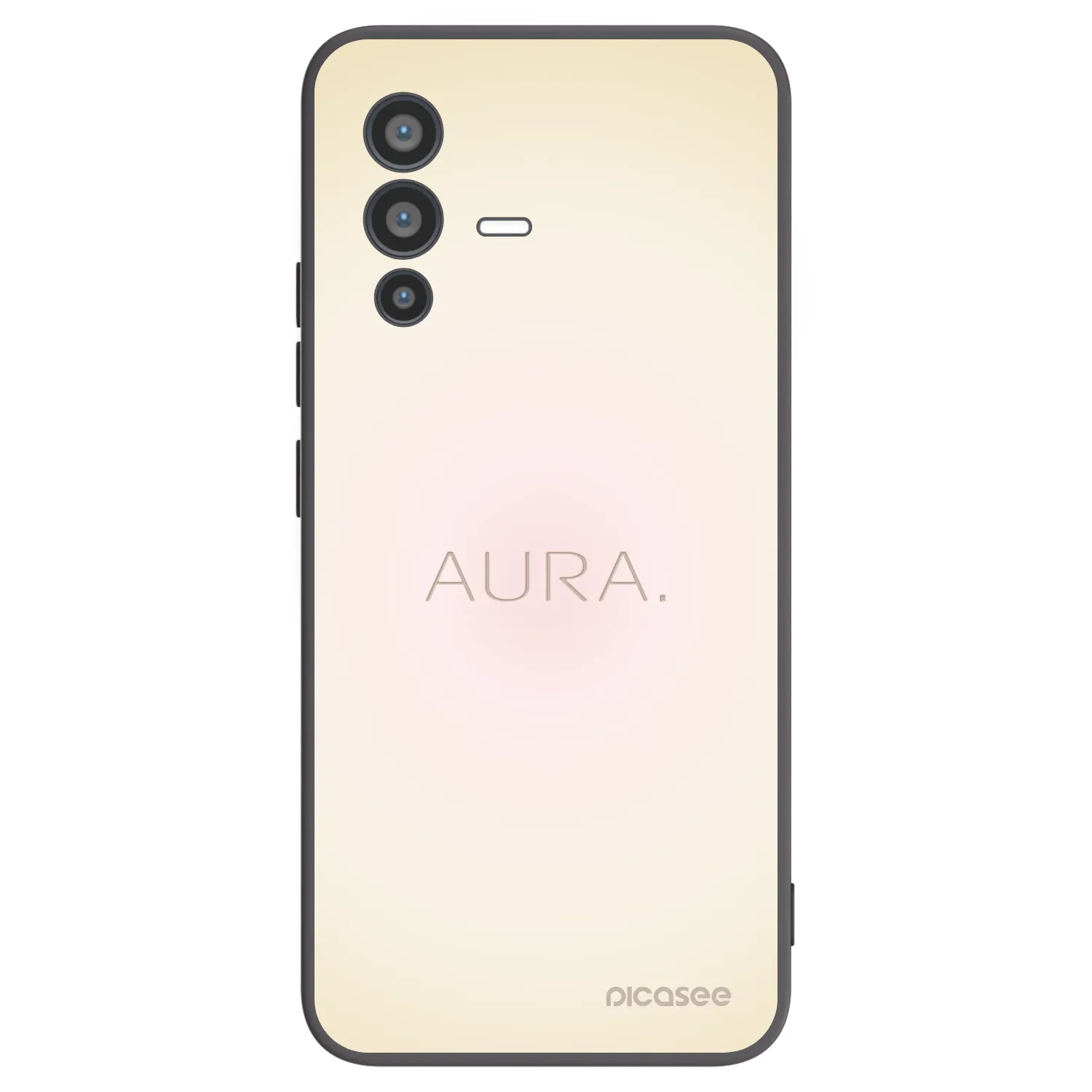 Picasee silikonowe czarne etui na Vivo V23 5G - Aura