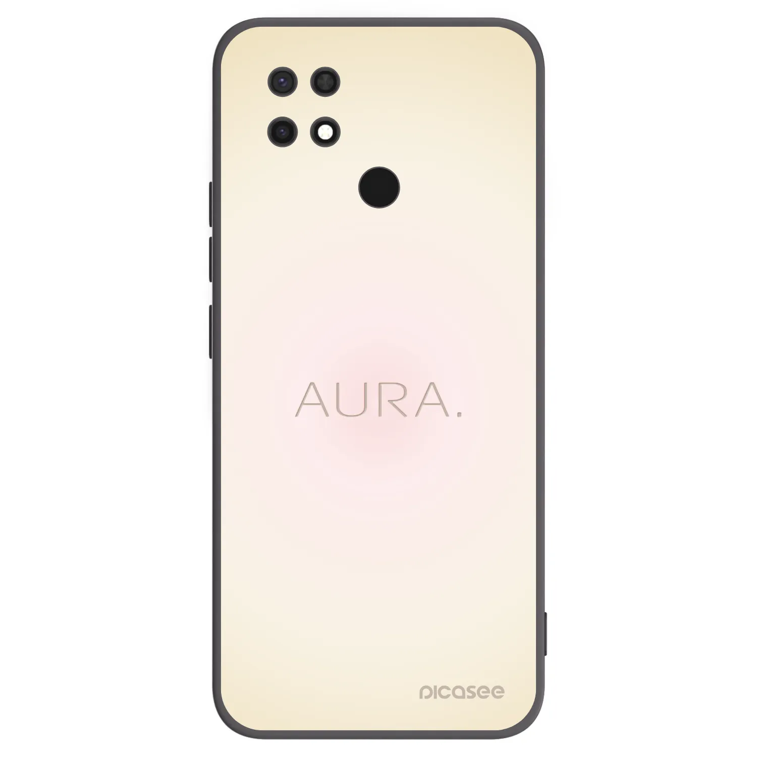 Picasee silikonowe czarne etui na Xiaomi Redmi 10C - Aura