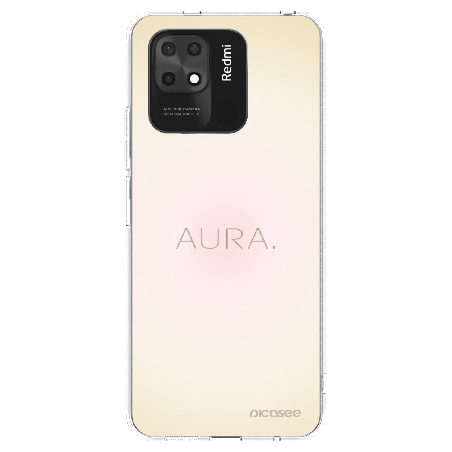 Picasee silikonowe przeźroczyste etui na Xiaomi Redmi 10C - Aura
