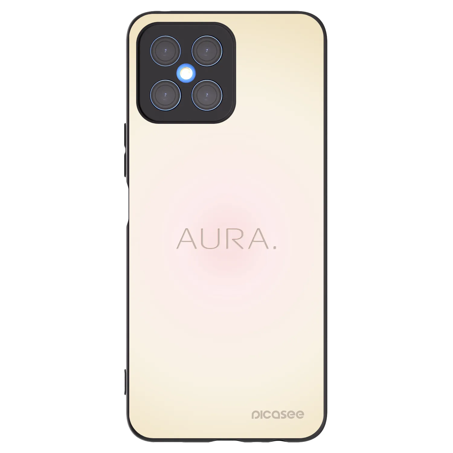 Picasee silikonowe czarne etui na Honor X8 4G - Aura