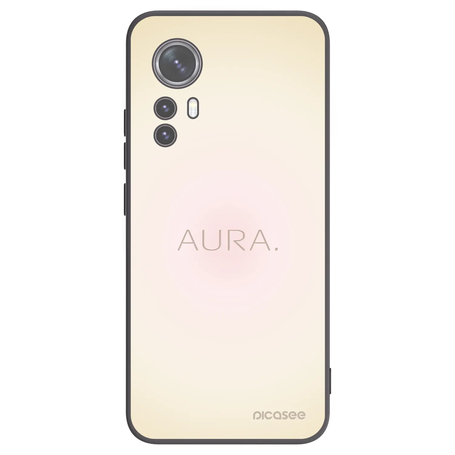 Picasee silikonowe czarne etui na Xiaomi 12X - Aura