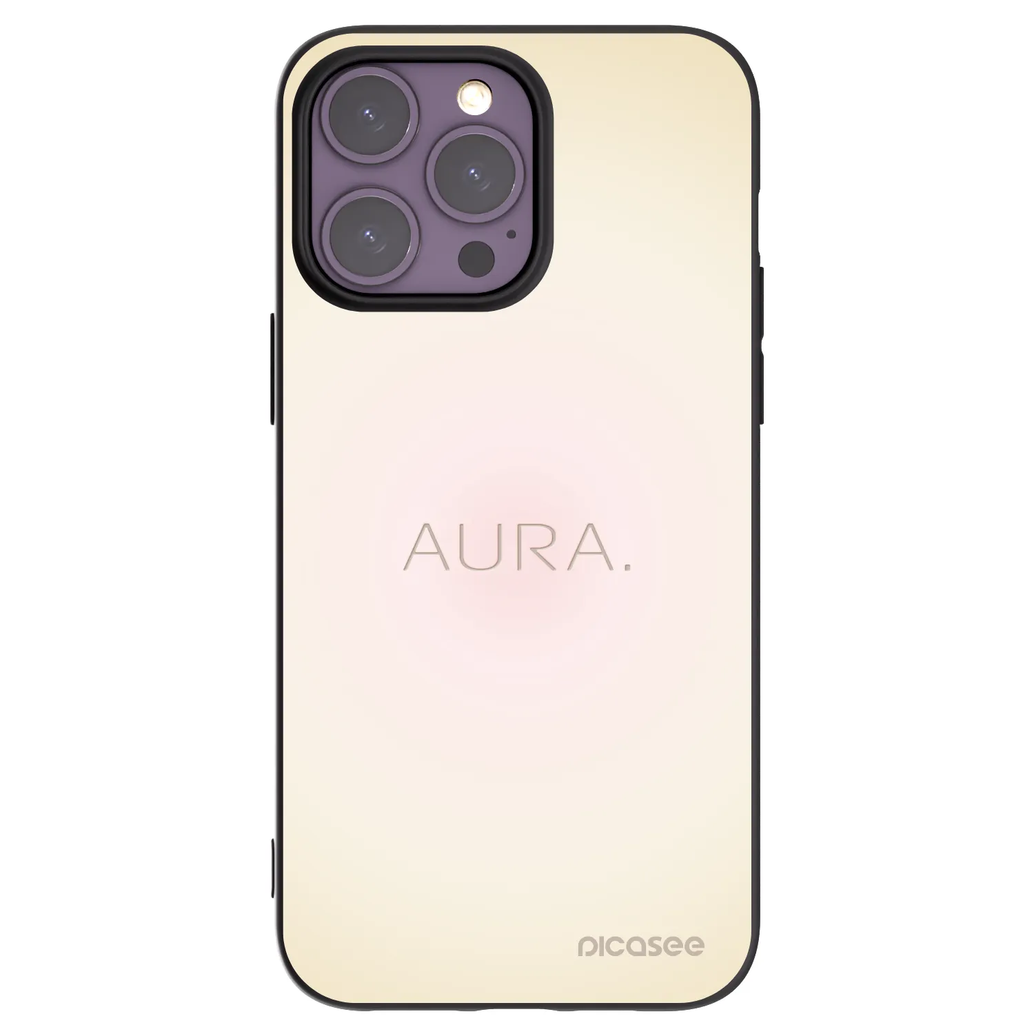 Picasee silikonowe czarne etui na Apple iPhone 14 Pro Max - Aura