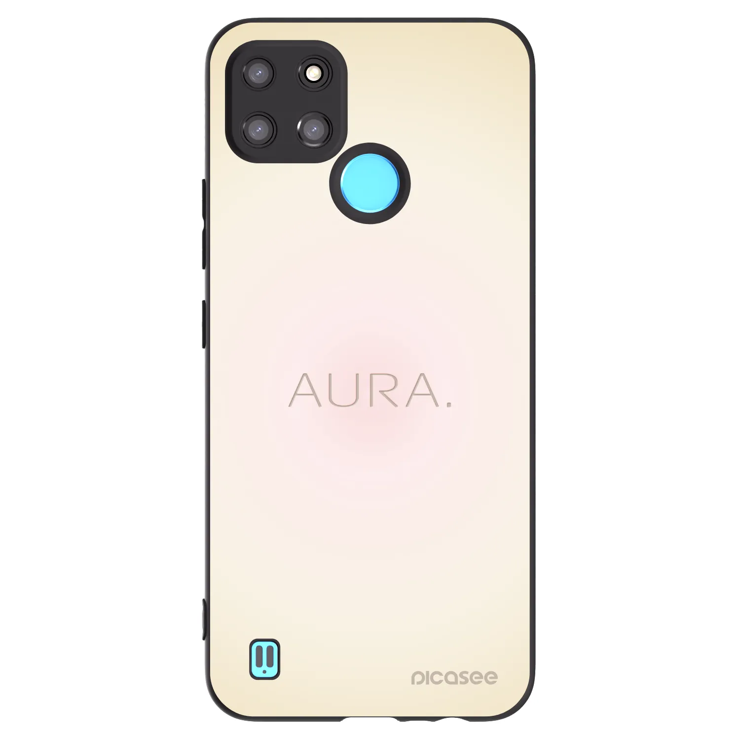 Picasee silikonowe czarne etui na Realme C21Y - Aura
