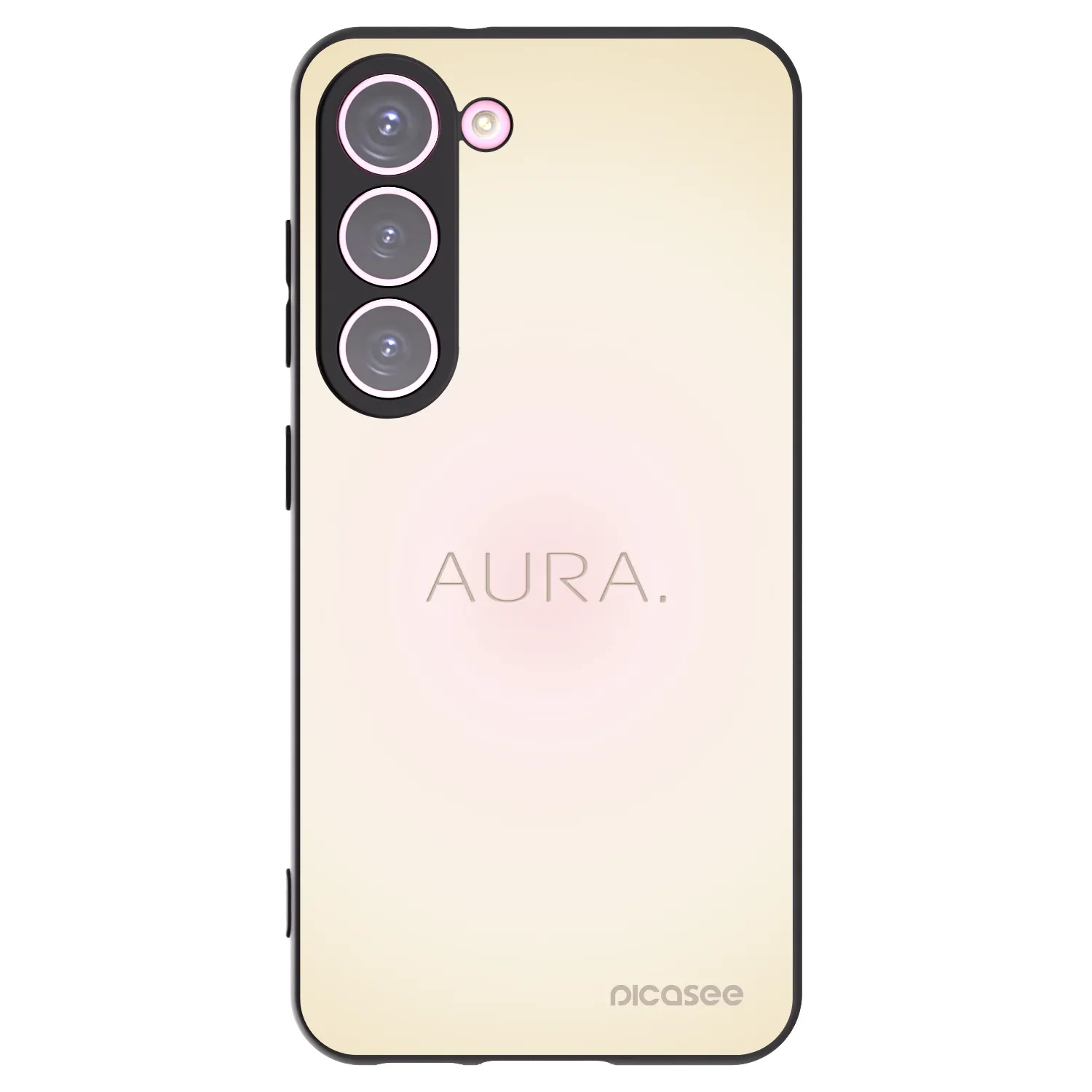 Picasee silikonowe czarne etui na Samsung Galaxy S23 5G - Aura
