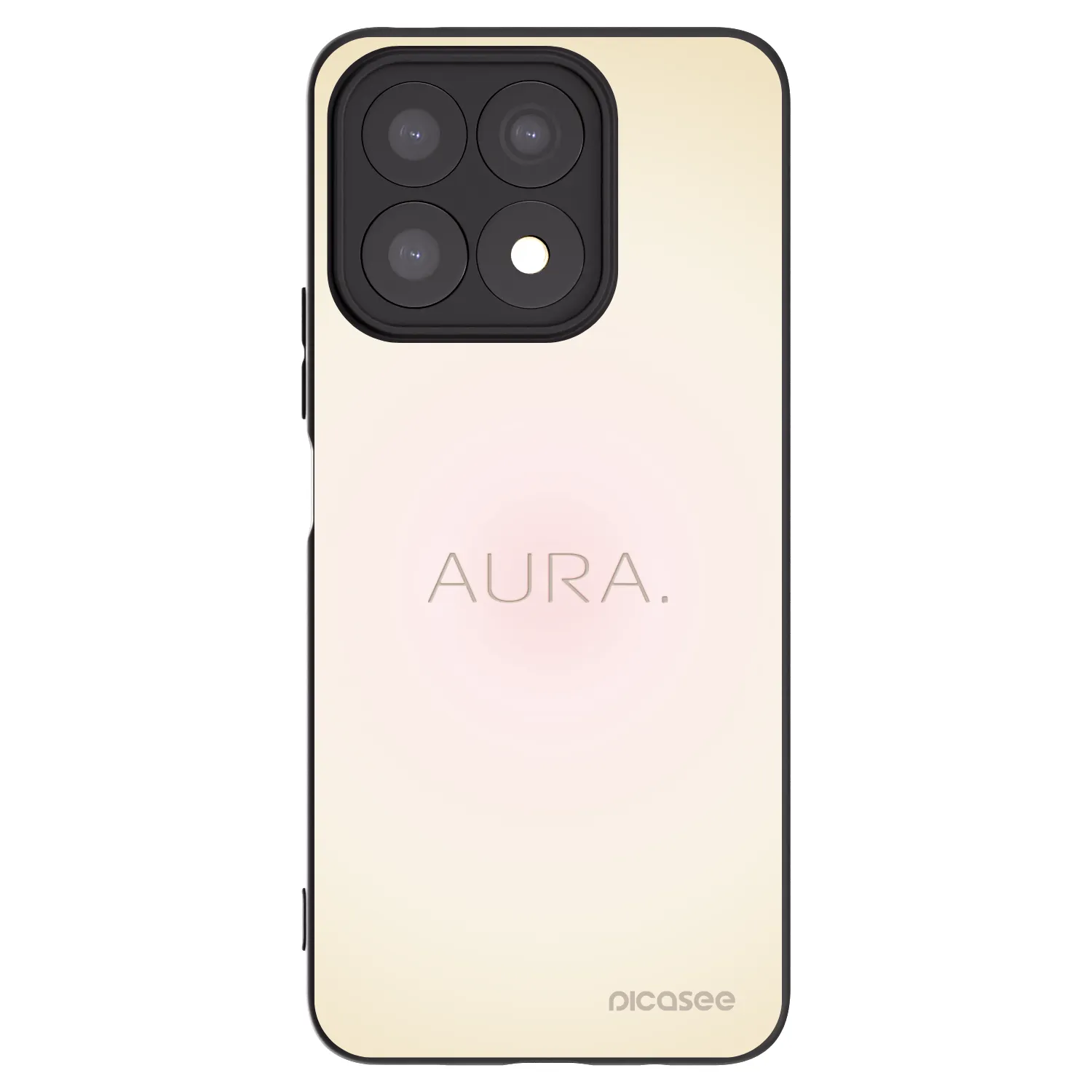 Picasee silikonowe czarne etui na Honor X8a - Aura
