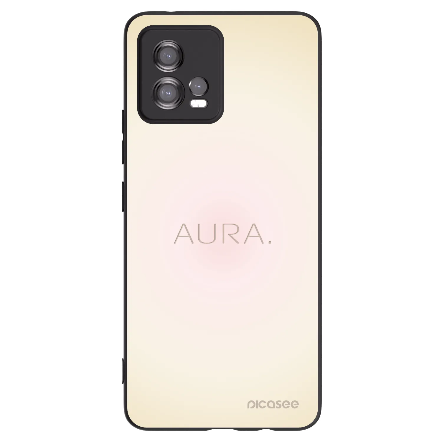 Picasee silikonowe czarne etui na Motorola Moto G72 - Aura