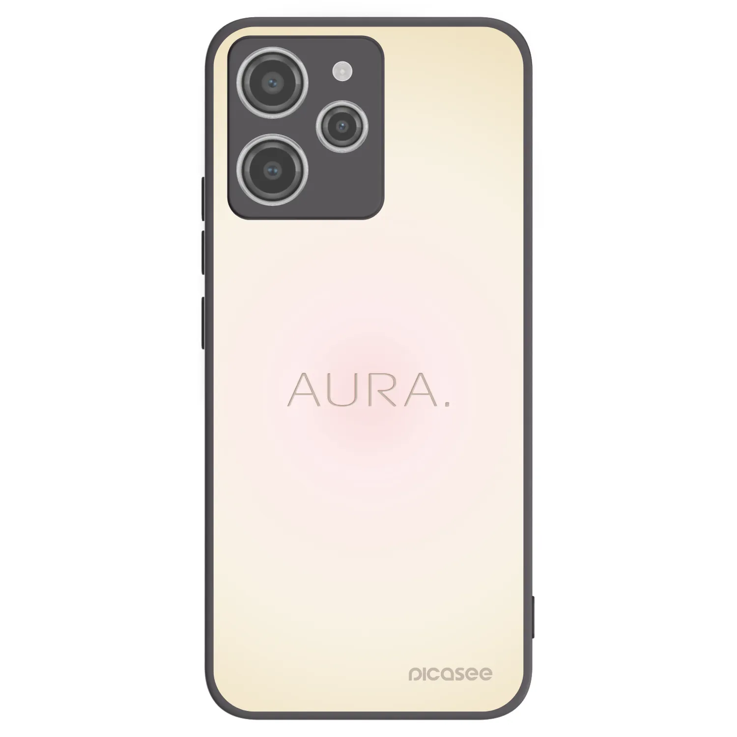 Picasee silikonowe czarne etui na Xiaomi Redmi 12 4G - Aura