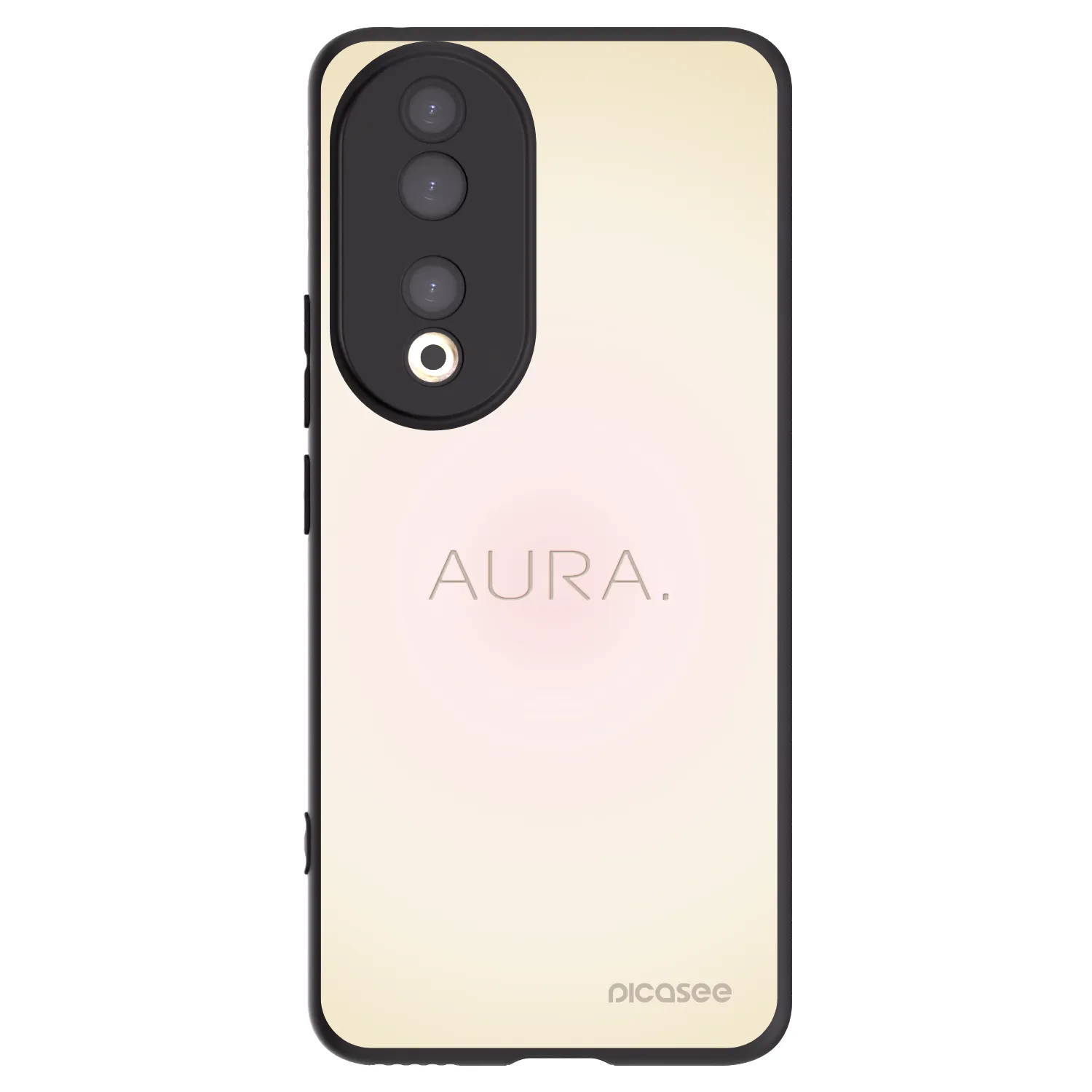 Picasee silikonowe czarne etui na Honor 90 5G - Aura