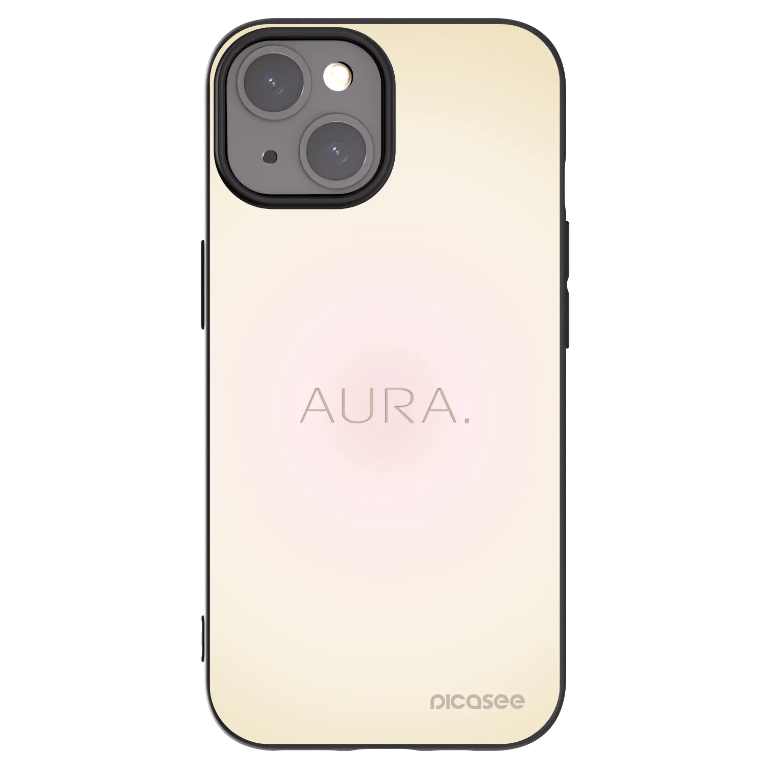 Picasee silikonowe czarne etui na Apple iPhone 15 - Aura