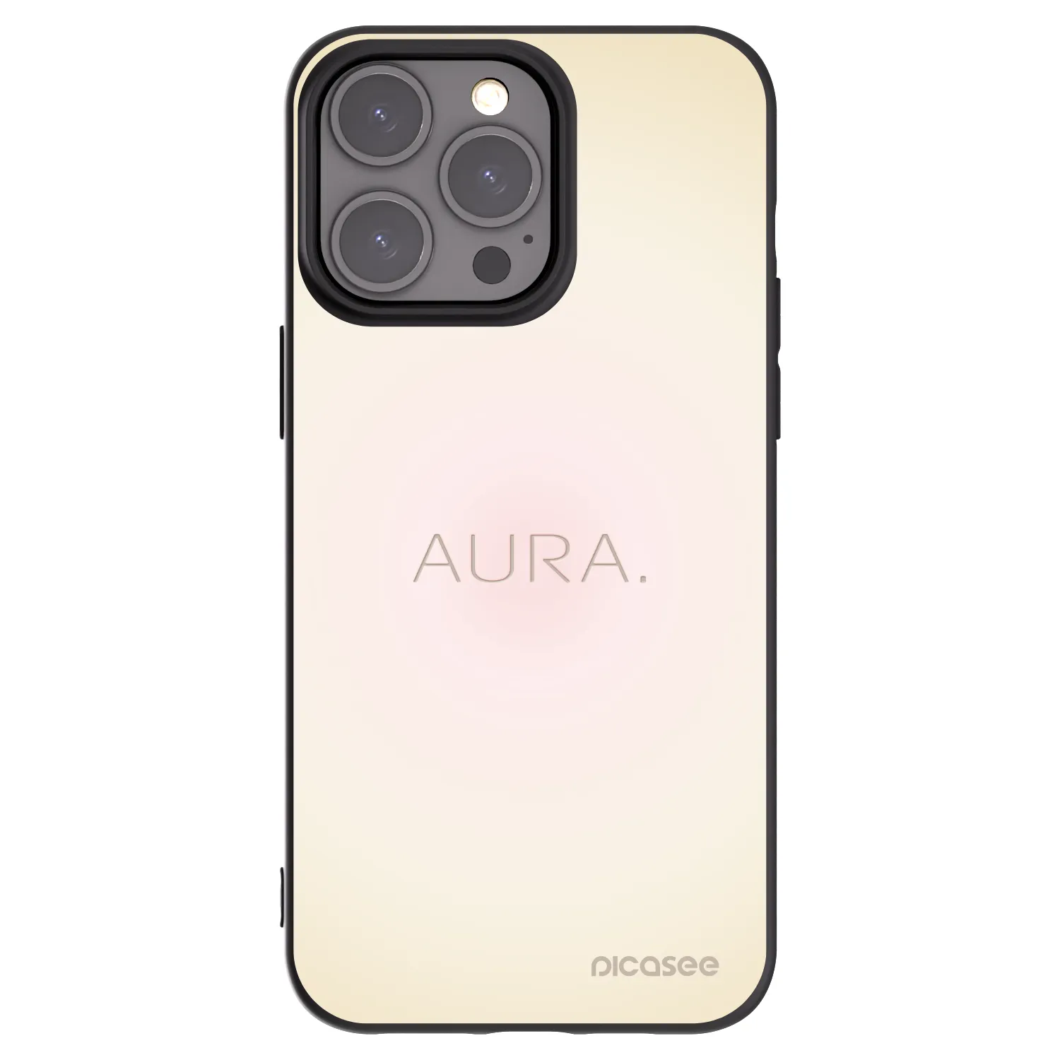 Picasee silikonowe czarne etui na Apple iPhone 15 Pro Max - Aura