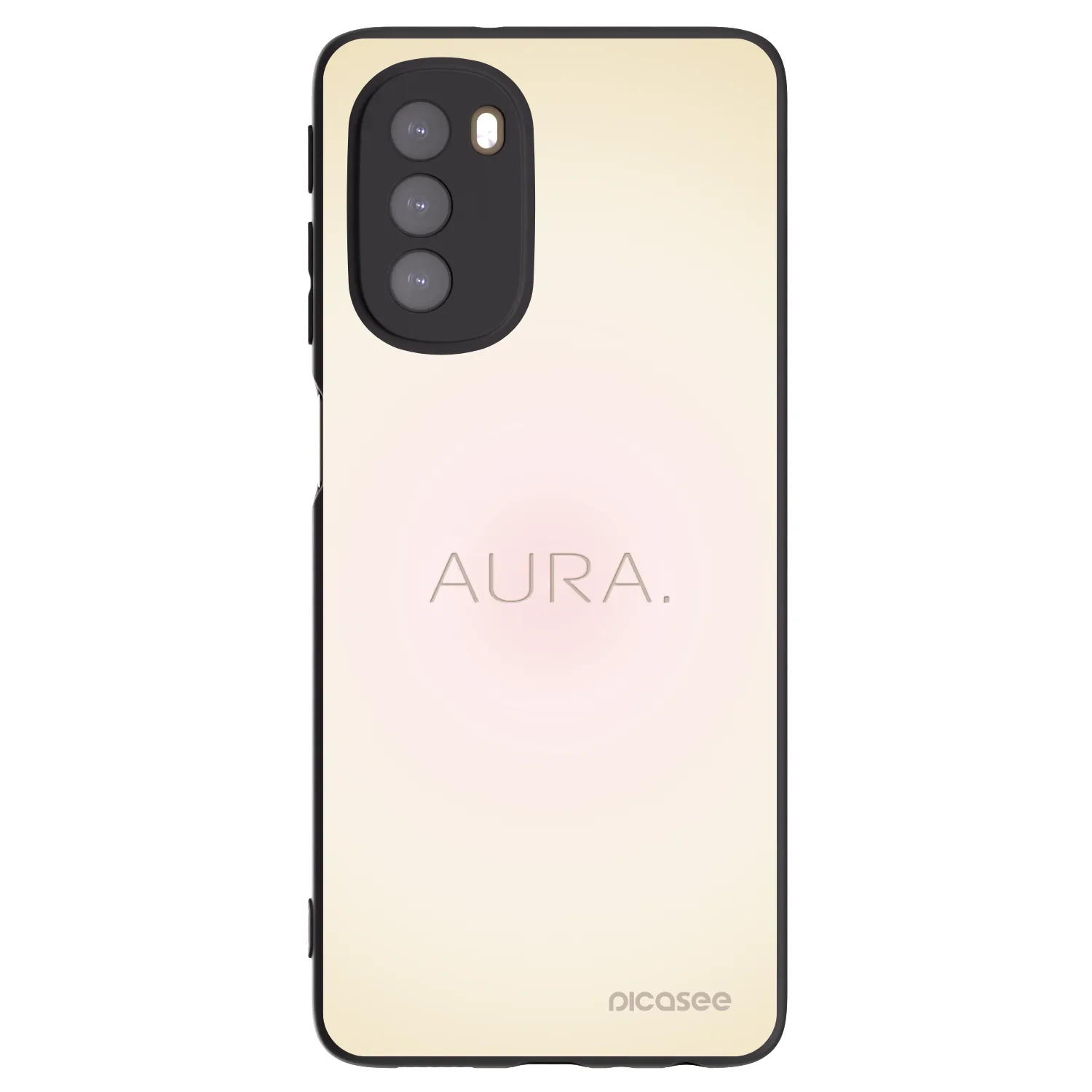 Picasee silikonowe czarne etui na Motorola Moto G51 - Aura