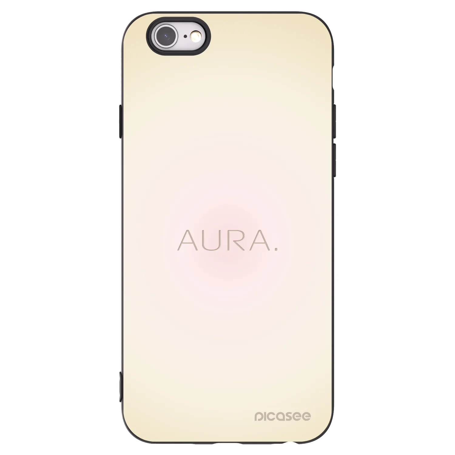 Picasee silikonowe czarne etui na Apple iPhone 6/6S - Aura