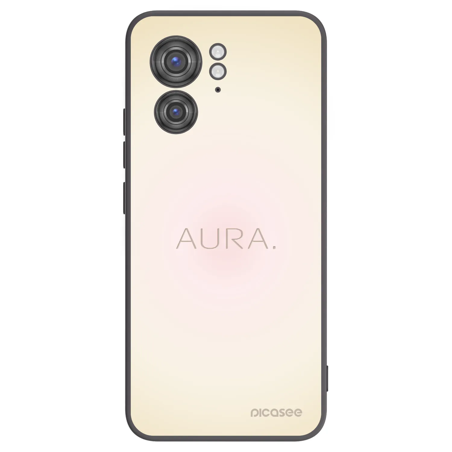 Picasee silikonowe czarne etui na Motorola Edge 40 - Aura