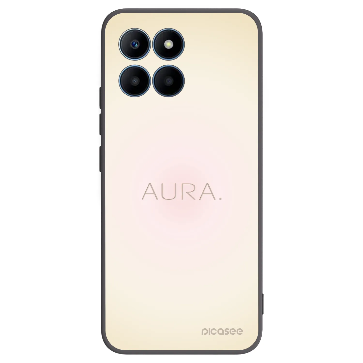 Picasee silikonowe czarne etui na Honor 70 Lite - Aura