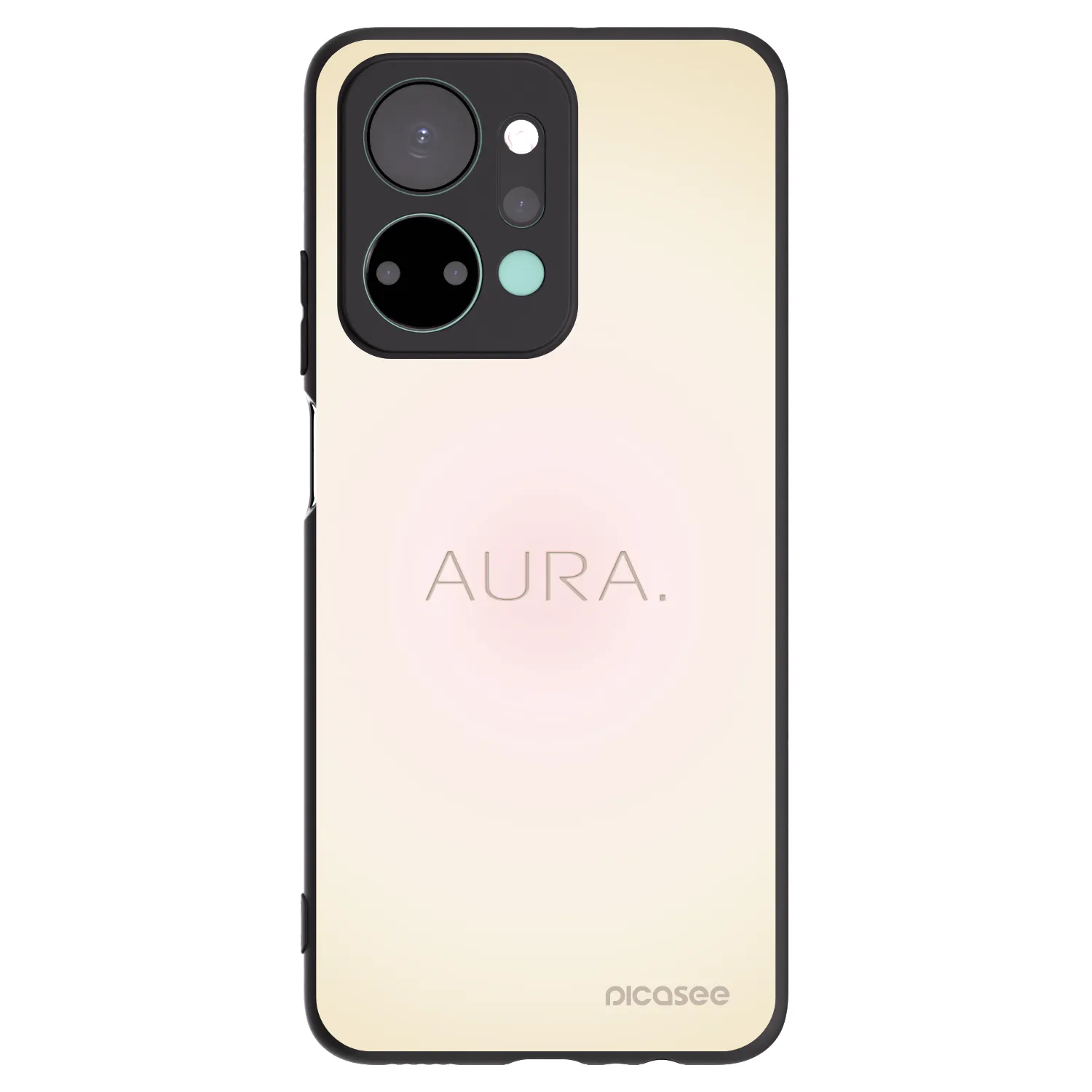 Picasee silikonowe czarne etui na Honor X7a - Aura